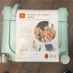 Stokke JetKids BedBox Ride-On Suitcase in Mint Green